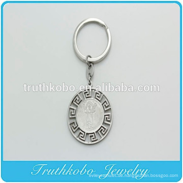 Mens Womens Silber Ton religiöse Reise Patron St. Benedikt Keychain Anhänger